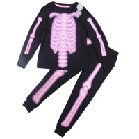 GX448: Kids Halloween Glow In The Dark Skeleton Pyjama (1-12 Years)